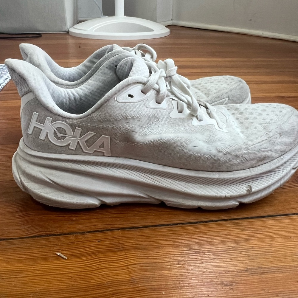 Hoka All-White Athletic Sneakers